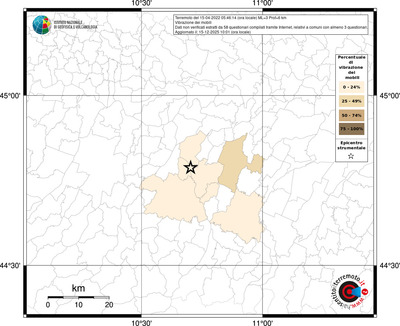 Mappa territorio comunale con almeno 3 questionari
