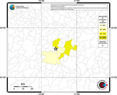 Mappa territorio comunale con almeno 3 questionari