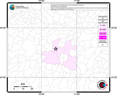 Mappa territorio comunale con almeno 3 questionari