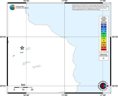 Mappa EMS - territori località