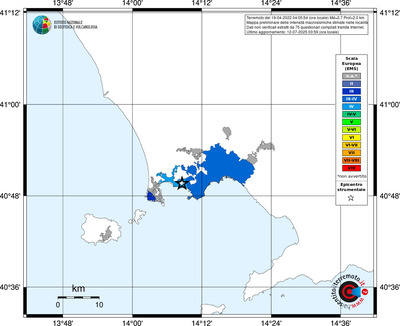 Mappa EMS - territori delle località