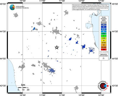 Mappa EMS - territori località