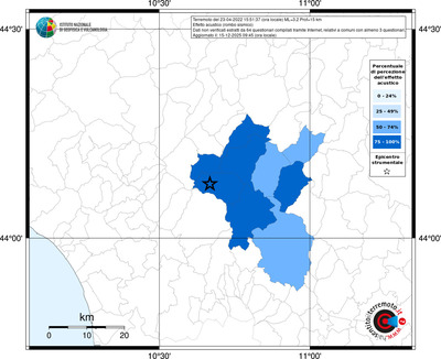 Mappa territorio comunale con almeno 3 questionari