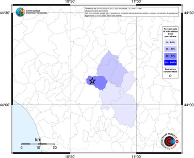 Mappa territorio comunale con almeno 3 questionari