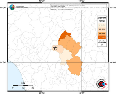 Mappa territorio comunale con almeno 3 questionari