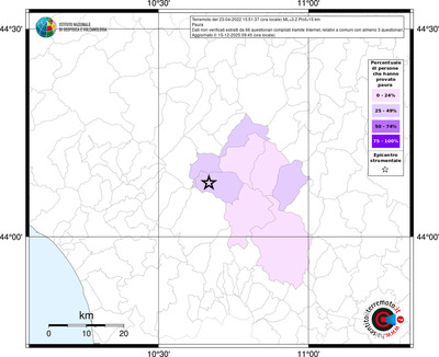 Mappa territorio comunale con almeno 3 questionari