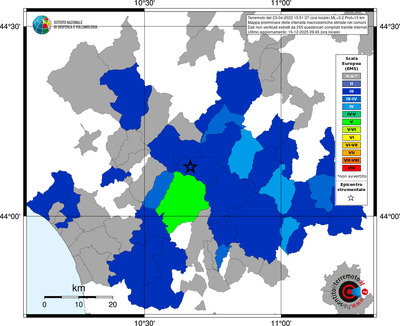 Mappa EMS - territori comuni