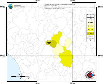 Mappa territorio comunale con almeno 3 questionari