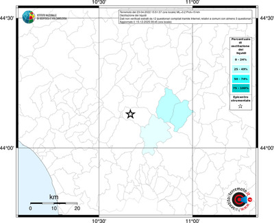 Mappa territorio comunale con almeno 3 questionari