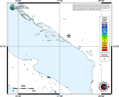 Mappa EMS - territori delle località