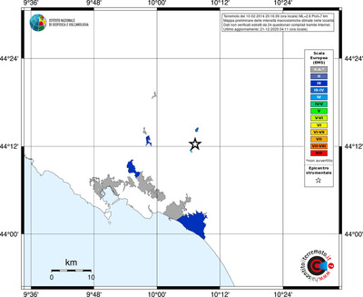 Mappa EMS - territori località