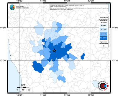 Mappa territorio comunale con almeno 3 questionari