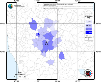 Mappa territorio comunale con almeno 3 questionari
