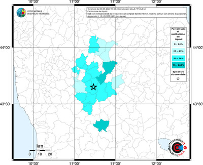 Mappa territorio comunale con almeno 3 questionari