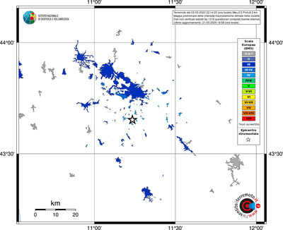 Mappa EMS - territori delle località