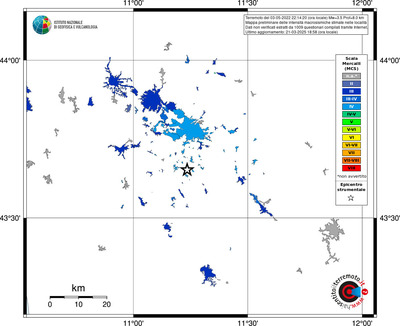 Mappa MCS - territori delle località
