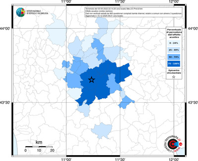 Mappa territorio comunale con almeno 3 questionari