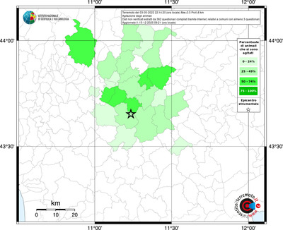 Mappa territorio comunale con almeno 3 questionari