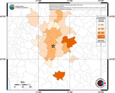 Mappa territorio comunale con almeno 3 questionari