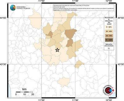 Mappa territorio comunale con almeno 3 questionari