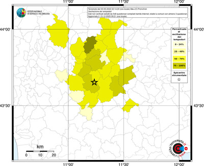 Mappa territorio comunale con almeno 3 questionari