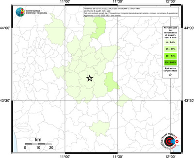 Mappa territorio comunale con almeno 3 questionari