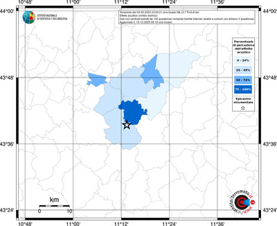 Mappa territorio comunale con almeno 3 questionari