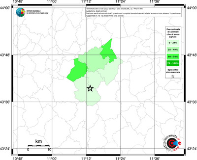 Mappa territorio comunale con almeno 3 questionari