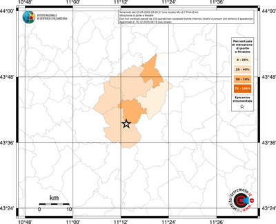Mappa territorio comunale con almeno 3 questionari