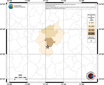 Mappa territorio comunale con almeno 3 questionari
