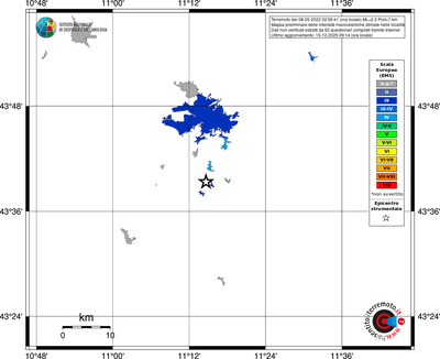 Mappa EMS - territori località