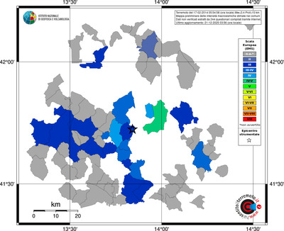 Mappa EMS - territori comuni