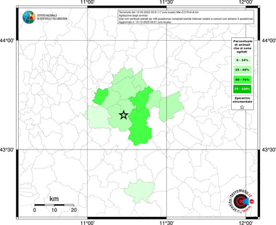Mappa territorio comunale con almeno 3 questionari