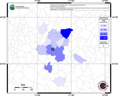Mappa territorio comunale con almeno 3 questionari