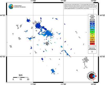 Mappa EMS - territori località