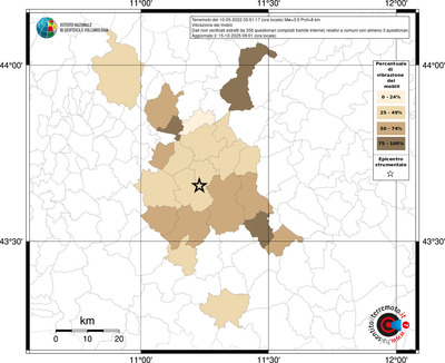 Mappa territorio comunale con almeno 3 questionari