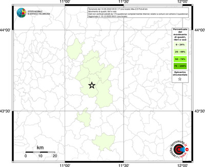 Mappa territorio comunale con almeno 3 questionari
