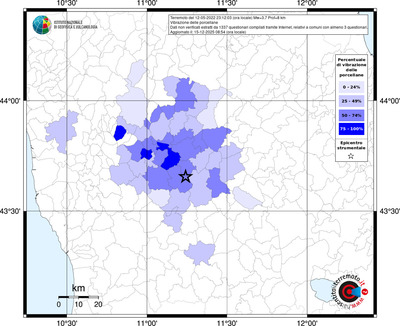 Mappa territorio comunale con almeno 3 questionari