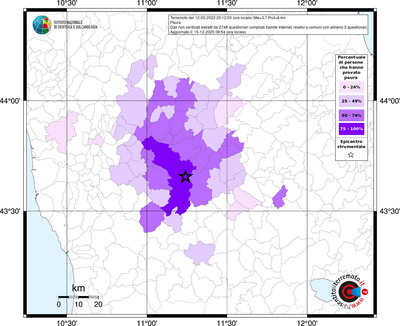 Mappa territorio comunale con almeno 3 questionari
