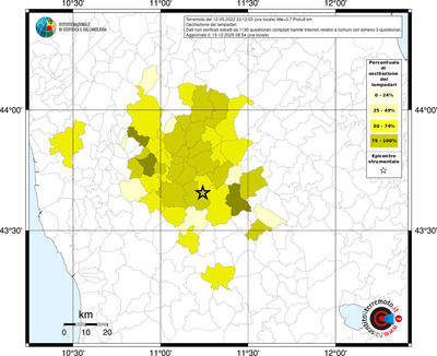 Mappa territorio comunale con almeno 3 questionari