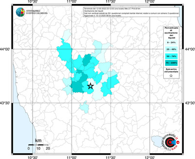 Mappa territorio comunale con almeno 3 questionari