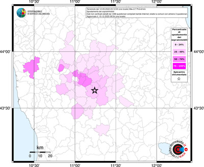 Mappa territorio comunale con almeno 3 questionari
