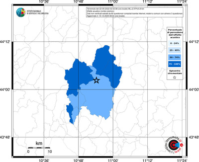 Mappa territorio comunale con almeno 3 questionari