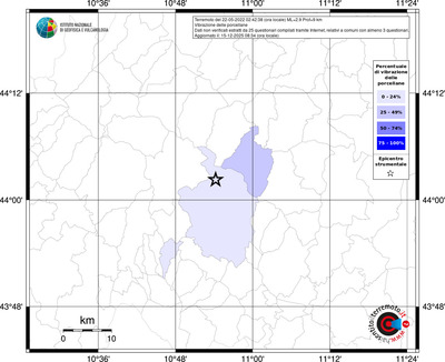 Mappa territorio comunale con almeno 3 questionari