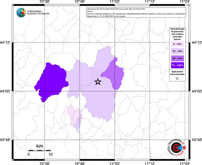 Mappa territorio comunale con almeno 3 questionari