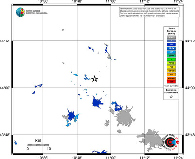 Mappa EMS - territori località