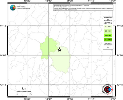 Mappa territorio comunale con almeno 3 questionari