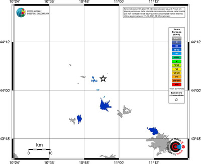 Mappa EMS - territori località