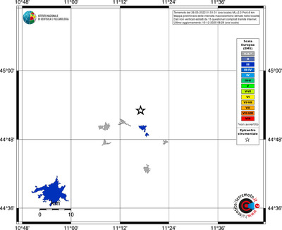 Mappa EMS - territori località