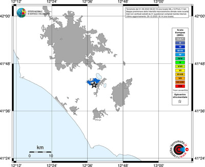 Mappa EMS - territori località